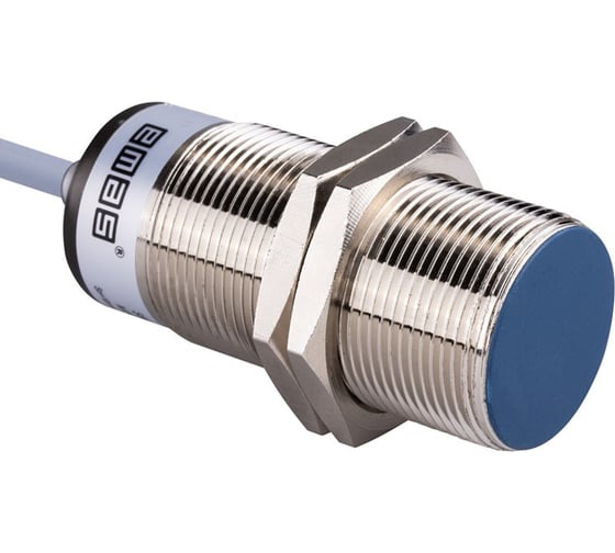 Индуктивный датчик Emas PNP-НЗ, кабель 2м_3, расстояние срабатывания 10мм, 400 Гц, скрытый монтаж, 10-30В DC, IP67 SIM30FM1RC2 1