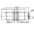 Индуктивный датчик Lanbao LR18XCN08ATO Sn=8 мм, корпус 18х18x69.5, медно-никелевый сплав, незаподлицо, 20-250 AC, NO, IP67, кабель 2м 07-00040666 2