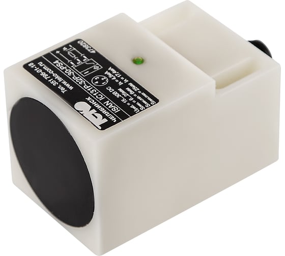 Индуктивный преобразователь перемещения ТЕКО ISAN IC131P-32P-30-PS4 Sn=5...30мм, корпус 40x40x63, пластик, невстраиваемый, 15…30DC, NC PNP, IP67, разъем 00-00023938