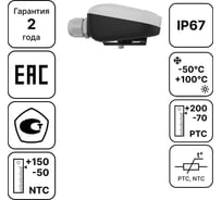 Датчик температуры наружного воздуха Завод RGP Z-скоба, выносной TS-E01 PRO PT1000