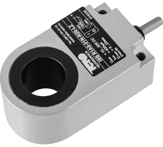 Индуктивный датчик кольцевой ТЕКО ISB R1A5-31P-R30-LZ , Sn=30 мм, корпус 40х30х70 алюминий заподлицо, 10...30DC NO PNP, IP65, кабель 00-00025215