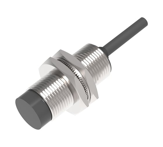 Индуктивный датчик AKUSENSE TSN18-08NO Sn=8 мм, корпусМ18x1 Никел.латунь не заподлицо,10...30DC NO NPN,IP67, кабель2м 07-00043904