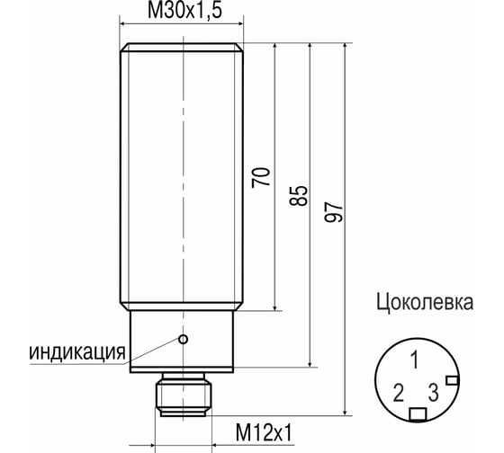 Индуктивный датчик Теко ISB AC81A-12G-10-LZS27 00-00024389