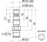 Индуктивный датчик ТЕКО ISB WC211S8-31P-1,5-S4-50 для работы в среде выс давления, Sn=1,5 мм, корпус 12x12х50 нержавеющая сталь, заподлицо, 10...30DC NO PNP, IP68, разъем 00-00025249 3