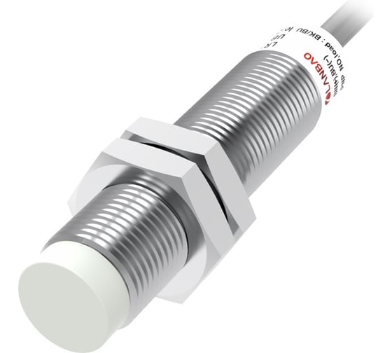 Индуктивный датчик Lanbao LR12XBN04DPR Sn=4 мм, корпус М12x1 латунь, не заподлицо, 10...30DC, NO/NC PNP, IP67, кабель 2м 07-00040552