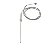 Датчик температуры с кабелем INNOCONT исполнение N, спай CA, раб. часть: диаметр 4,8мм длина 150мм, резьба М10x1,5, длина кабеля 1.5м TS-W-N-CA-4,8-150-1,5-M10x1,5