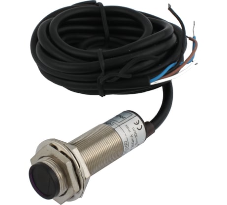 Диффузионный фотодатчик INNOCONT М18x1, зона срабатывания до 30 см, -10 +60 С, 12…24 VDC, IP67, выход: PNP NO + NC, макс. ток 200 мА, время реакции 3 мс, кабель 2 м PES-D18-POC30D (cable)