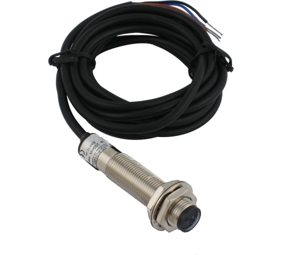 Диффузионный фотодатчик INNOCONT М12x1, зона срабатывания до 10 см, -10 +60 С, 12…24 VDC, IP67, выход: PNP NO, макс. ток 200 мА, время реакции 3 мс, кабель 2 м PES-D12-PO10D
