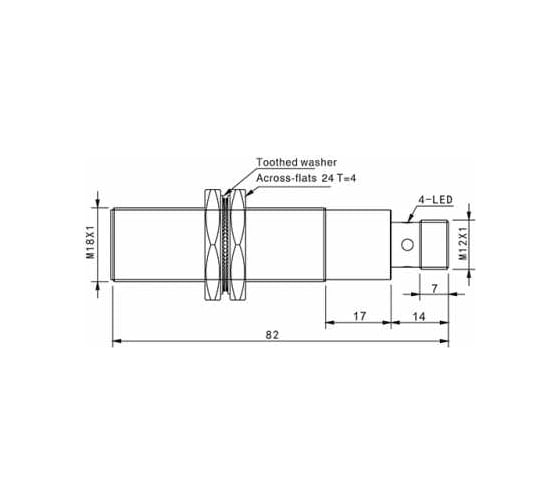 Индуктивный бесконтактный выключатель AKUSENSE TLF18-08PO-E2 07-00037844