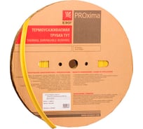 Термоусаживаемая трубка EKF ТУТ нг 4/2, желтая, рулон PROxima tut-4-y