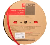Термоусаживаемая трубка EKF ТУТ нг 6/3, красная, рулон PROxima tut-6-r