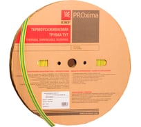 Термоусаживаемая трубка EKF ТУТ нг 2/1, желто-зеленая, рулон PROxima tut-2-yg