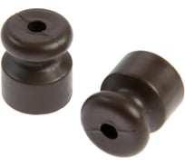 Роликовый изолятор для провода ТУНДРА цвет дуб, 100 шт 9561555