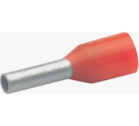 Втулочный изолированный наконечник Klauke 1,0мм2, длина втулки 6мм /цвет по din46228 ч.4 - красный klk4716
