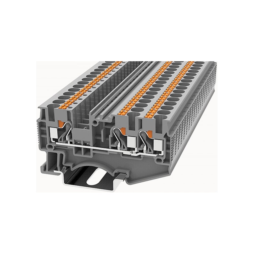 Клемма на дин-рейку Degson 4 кв.мм, push-in, серая, 50 штук DS4-TW-01P ...