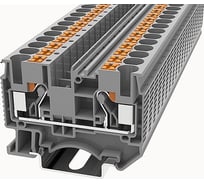 Клемма Degson на дин-рейку, 6 кв.мм, push-in, серая, 50 штук DS6-01P-11-00Z(H)