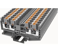 Клемма Degson на дин-рейку, 6 кв.мм, push-in, серая, 100 штук DS6-QU-01P-11-00Z(H)