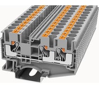 Клемма Degson на дин-рейку, 6 кв.мм, push-in, серая, 50 штук DS6-TW-01P-11-00Z(H)