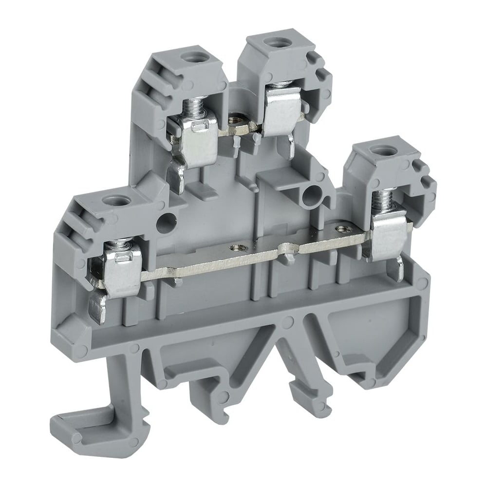 Винтовая клемма IEK кви-4-2l двухуровневая 4мм2 серая (50 штук в ...