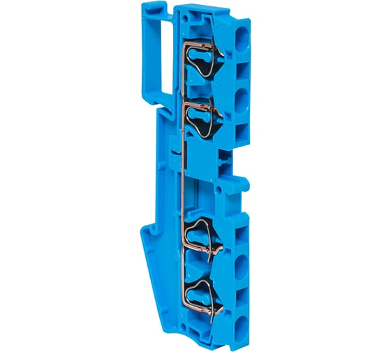 Клеммная пружинная колодка EKF JXB-ST-4 41А 4 вывода синяя plc-jxb-st-4-4-blue 1