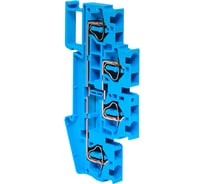 Двойная пружинная клеммная колодка EKF JXB-ST-4 32А синяя plc-jxb-st-4-4-2-blue