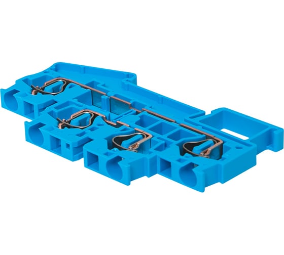 Двойная пружинная клеммная колодка EKF JXB-ST-4 32А синяя plc-jxb-st-4-4-2-blue