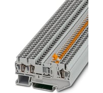 Клеммная пружинная колодка EKF JXB-ST-2.5-K 3 вывода с ножевым размыкателем серая PROxima plc-jxb-st-2.5-3-K