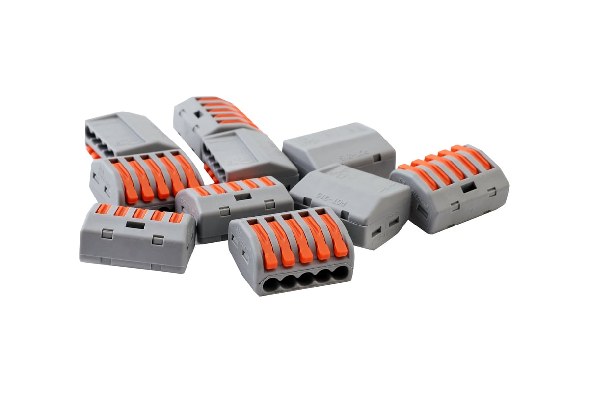 Строительно-монтажная клемма Volsten V02-9w-222-415 (СМК, 5 проводов до ...