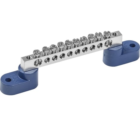 Шина IEK n "ноль" на двух угловых изоляторах с никелевым покрытием шни-6x9-10-у2-с YNN10-10-C2-K07-N