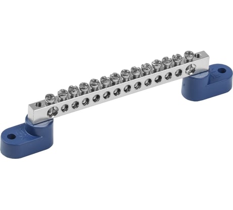 Шина IEK n "ноль" на двух угловых изоляторах с никелевым покрытием шни-6x9-14-у2-с YNN10-14-C2-K07-N