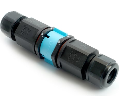 3-контактный разъемный соединитель-коннектор STEKKER ld540 с замком, с пружинным контактом, ip68, черный, 49193