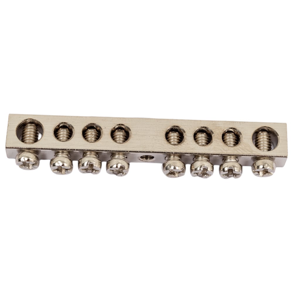 Шина IEK pen "земля-ноль" 6x9мм 8/1 с никелевым покрытием (8групп ...