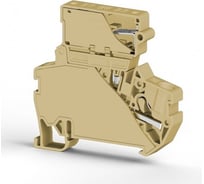 Пружинный быстрозажимной клеммник Klemsan (Push in) с держ.предохр.(5x20), 4 мм.кв., (бежевый); PYK 4S (5x20) 15 шт. 0.0.0.3.307240