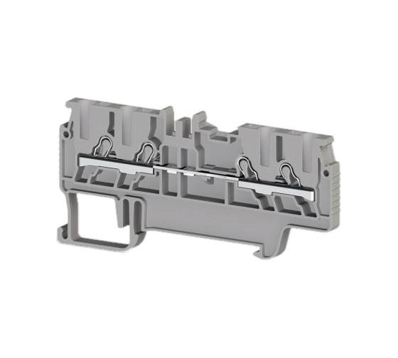 Пружинный быстрозажимной клеммник Klemsan (Push in), 4-х выводной, 1,5мм.кв., (серый); PYK 1,5MС 70 шт. 0.0.0.3.307029