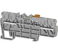 Пружинный быстрозажимной клеммник Klemsan (Push in) 4-х выводной, с размыкателем, 2,5 мм.кв., (бежевый); PYK 2,5CCA 60 шт. 0.0.0.3.307210