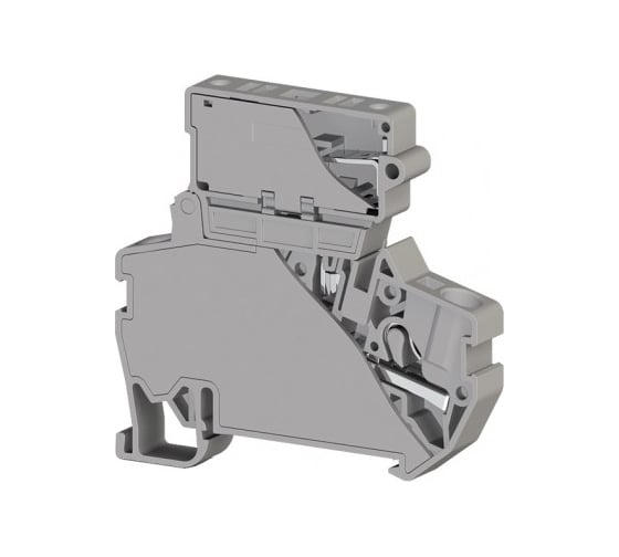 Пружинный быстрозажимной клеммник Klemsan (Push in) с держ.предохр.(5x20), 4 мм.кв., с индикацией 110VAC (серый); YK 4SLD 110V AC (5x20) 15 шт. 0.0.0.3.307489 1