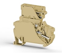 Пружинный быстрозажимной клеммник Klemsan (Push in) с держ.предохр.(6,3x31,75), 4 мм.кв., (бежевый); PYK 4I (6,3x31,75) 15 шт. 0.0.0.3.307310