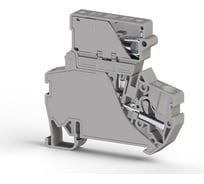 Пружинный быстрозажимной клеммник Klemsan (Push in) с держ.предохр.(6,3x31,75), 4 мм.кв., (серый); PYK 4I (6,3x31,75) 15 шт. 0.0.0.3.307319