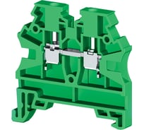 Клеммник на DIN-рейку Klemsan 2,5мм.кв., зеленый, AVK2,5 RD 100 шт. 0.0.0.3.304202
