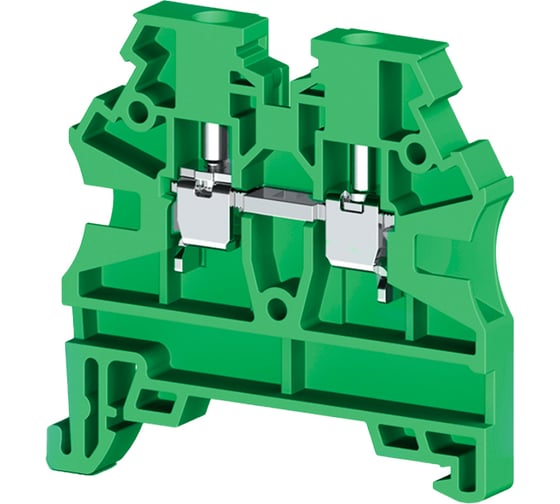 Клеммник на DIN-рейку Klemsan 2,5мм.кв., зеленый, AVK2,5 RD 100 шт. 0.0.0.3.304202 1