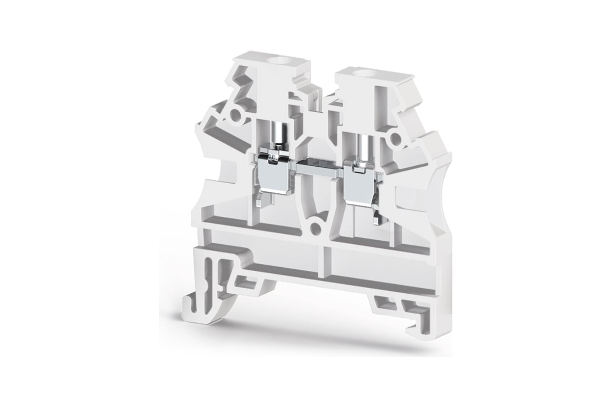 Клеммник на DIN-рейку Klemsan 2,5мм.кв., белый, AVK2,5 RD 100 шт ...