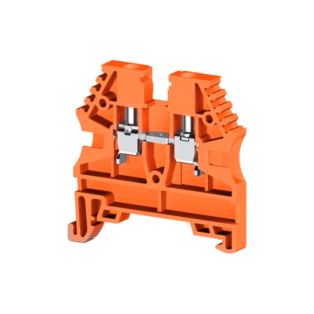 Клеммник на DIN-рейку Klemsan 2,5мм.кв., оранжевый, AVK2,5(RP) 100 шт ...