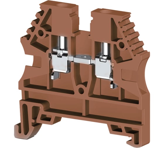 Клеммник на DIN-рейку Klemsan 2,5мм.кв., коричневый, AVK2,5 100 шт. 0.0.0.3.304128 1