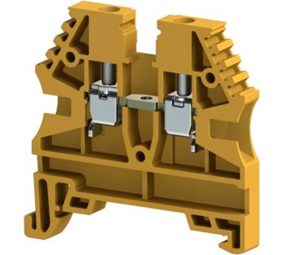 Клеммник на DIN-рейку Klemsan 2,5мм.кв., желтый, AVK2,5 100 шт. 0.0.0.3.304123