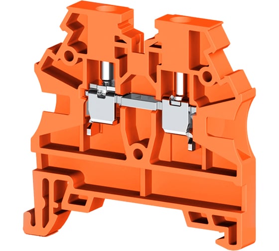 Клеммник на DIN-рейку Klemsan 2,5мм.кв., оранжевый, AVK2,5 RD 100 шт. 0.0.0.3.304207 1