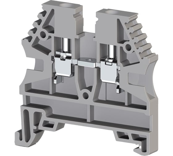 Клеммник на DIN-рейку Klemsan 2,5мм.кв., серый, AVK2,5 100 шт. 0.0.0.3.304120