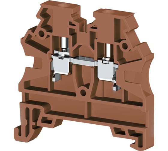 Клеммник на DIN-рейку Klemsan 2,5мм.кв., коричневый, AVK2,5 RD 100 шт. 0.0.0.3.304208