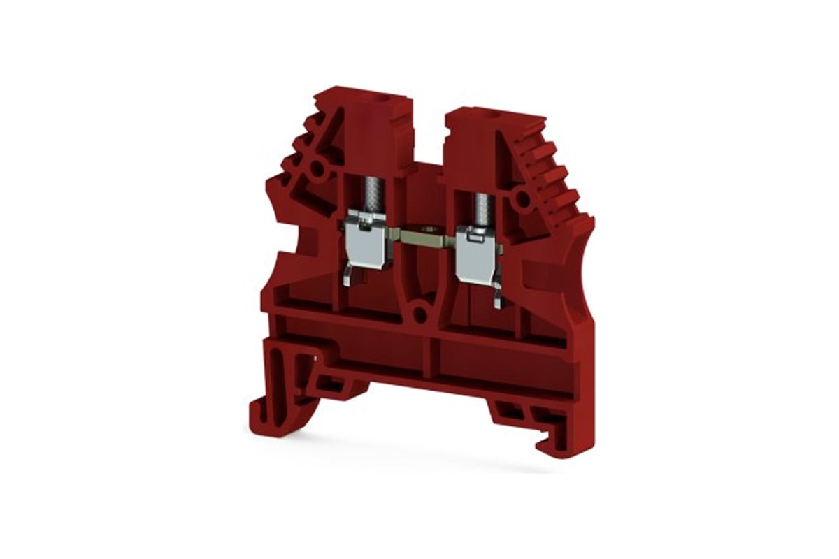 Клеммник на DIN-рейку Klemsan 2,5мм.кв., красный, AVK2,5 100 шт. 0.0.0 ...