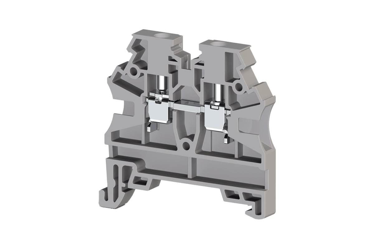 Клеммник на DIN-рейку Klemsan 2,5мм.кв., серый, AVK2,5 RD 100 шт. 0.0.0 ...