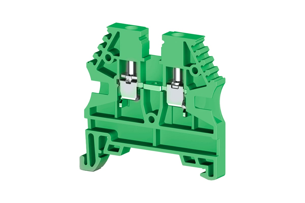 Клеммник на DIN-рейку Klemsan 2,5мм.кв., зеленый, AVK2,5 100 шт. 0.0.0 ...